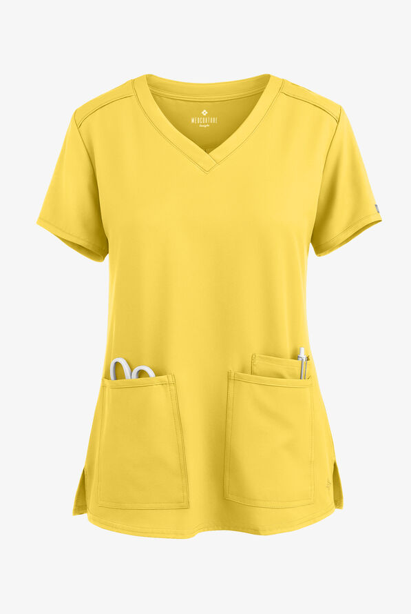Med Couture Insight Women's 3-Pocket V-Neck Scrub Top - Copa-Banana - 1