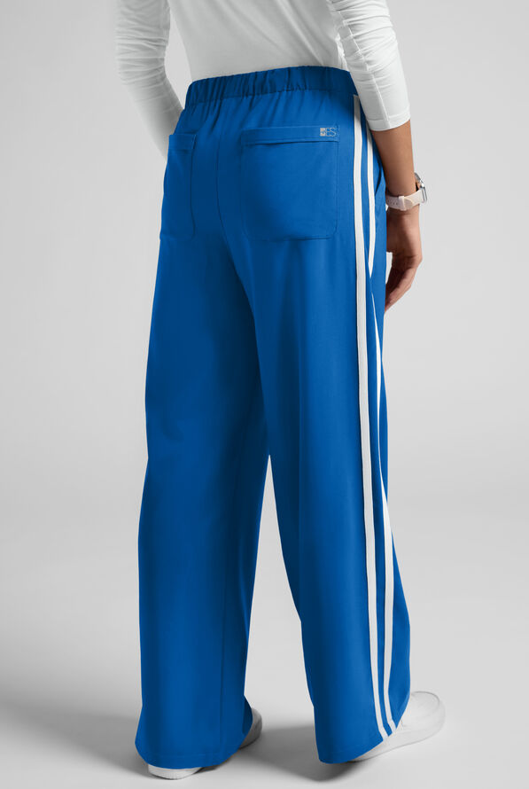 Easy STRETCH Women's Relaxed Fit Wide Leg Scrub Pant - Royal - 4