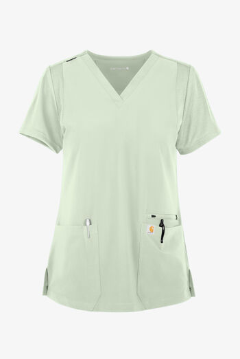Blusa m&eacute;dica Carhartt Cross-Flex Force STRETCH con panel de tejido y 3 bolsillos para mujer