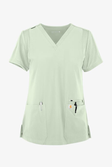 Carhartt Cross-Flex Force Women's 3-Pocket STRETCH Knit Panel Scrub Top