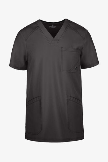 Infinity Men's 3-Pocket STRETCH Rib-Knit Side Panel Scrub Top
