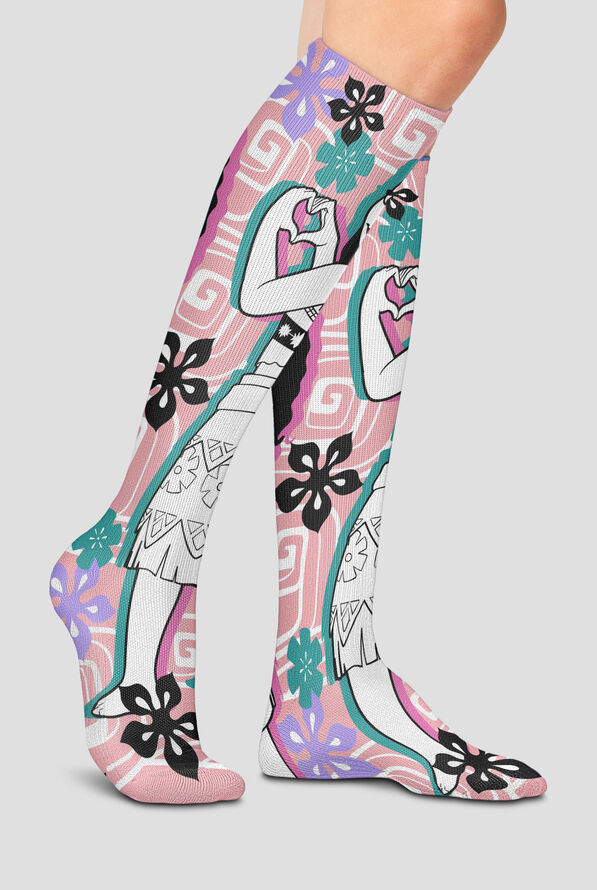 Tooniforms Love Moana Women's 10-15 mmHG Light Compression Socks - null - 3