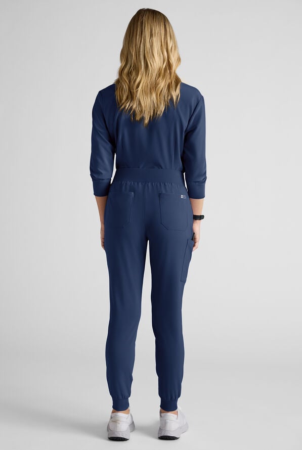 Easy STRETCH Women's Scrub Set - Navy - 4