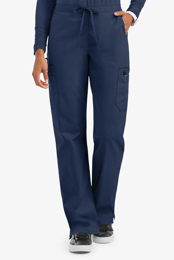 Pantalón médico UA Butter-Soft STRETCH con cordón ajustable y 9 bolsillos para mujer - Navy - 1