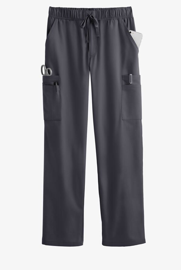 Butter-Soft Originals Men's 9-Pocket Straight Leg Cargo Scrub Pants - Pewter - 1