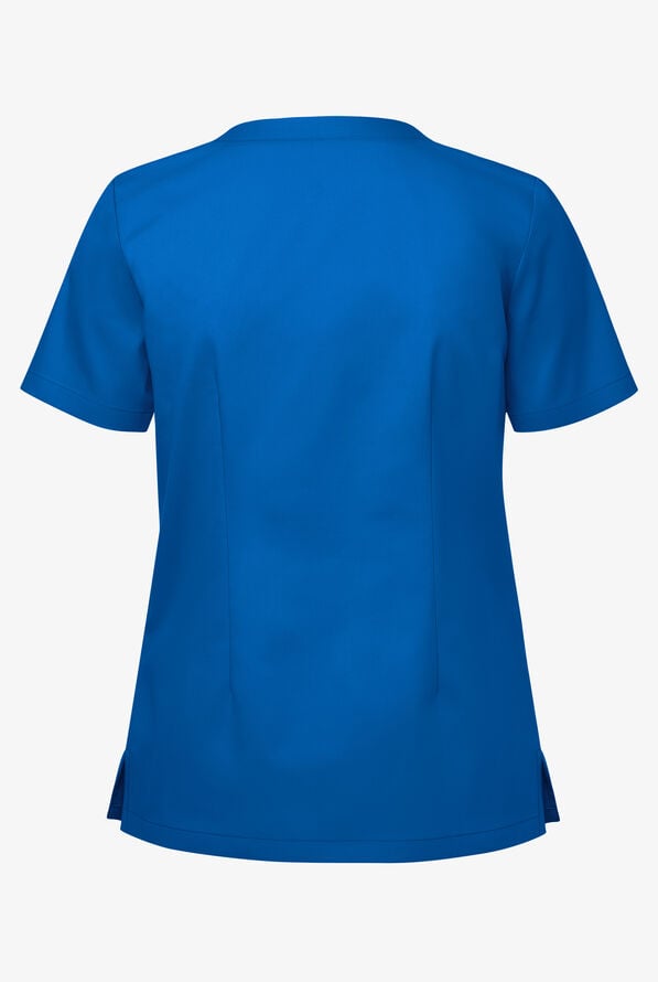 Butter-Soft STRETCH Women's 3-Pocket Welt V-Neck Scrub Top - Royal - 2