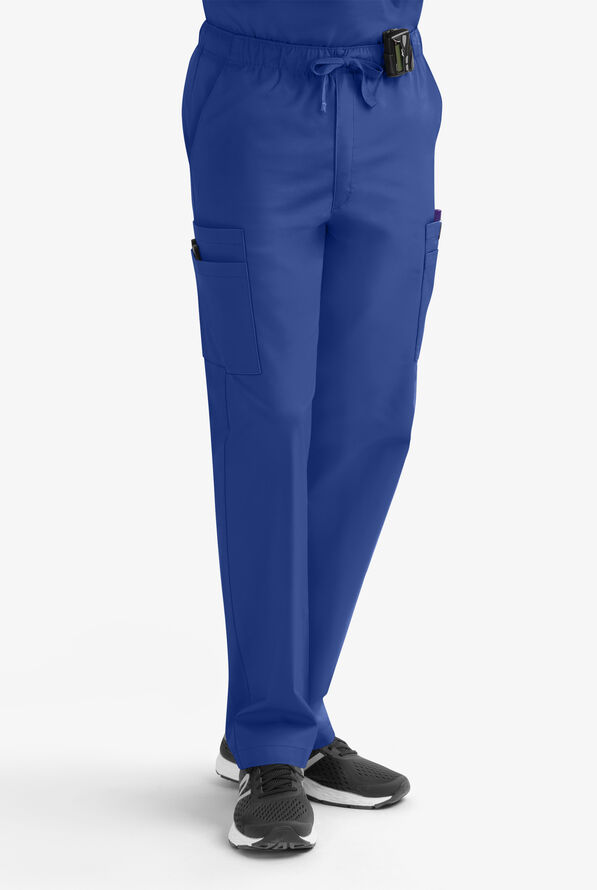 Pantalón médico Butter-Soft STRETCH estilo cargo con piernas rectas y 9 bolsillos para hombre - Galaxy - 1