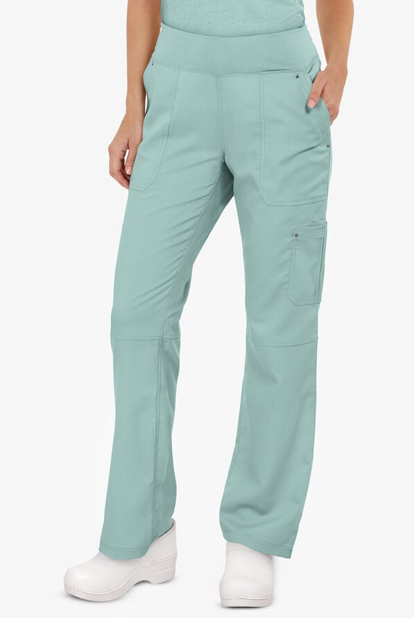 Pantal&oacute;n m&eacute;dico Healing Hands Purple Label Tori STRETCH estilo yoga con 5 bolsillos para mujer - Rain Water - 1