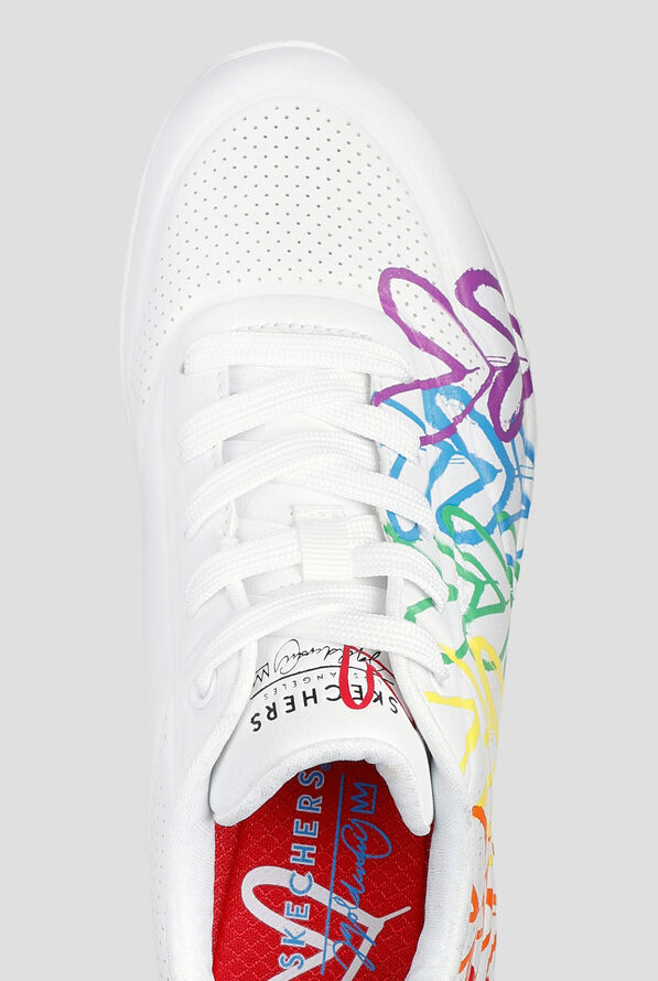 Skechers Street UNO - Full Of Love Goldcrown White Multi Athletic Lace Up Shoes - null - 2