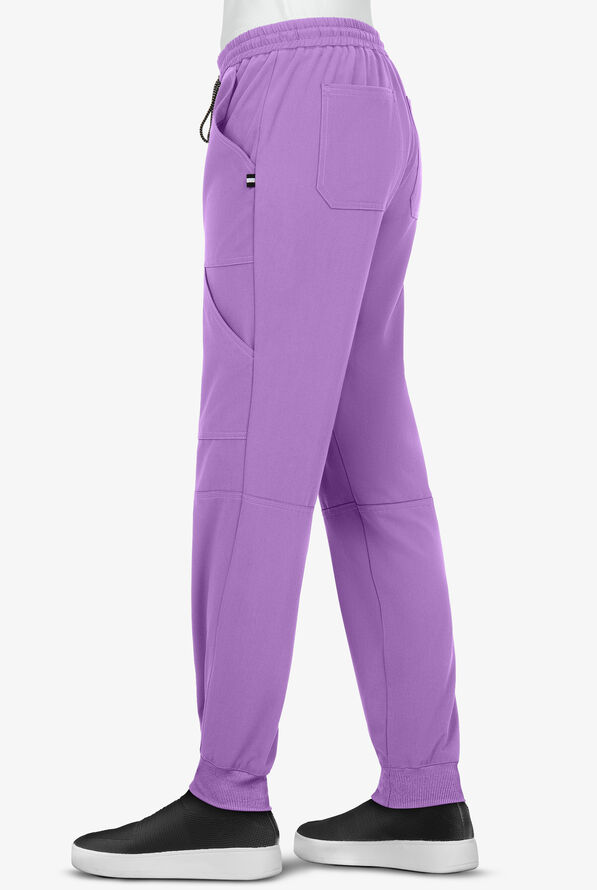 koi Next Gen Good Vibe Women's 7-Pocket STRETCH Jogger Scrub Pants - Wisteria - 2