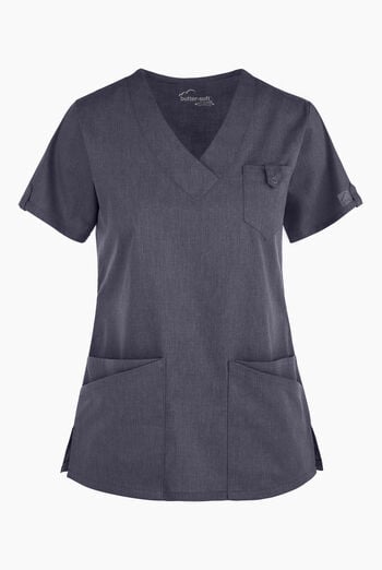 Blusa m&eacute;dica Butter-Soft STRETCH con cuello en V y 6 bolsillos para mujer