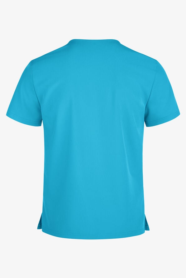 Easy STRETCH Riley Unisex 3-Pocket V-Neck Scrub Top - Turquoise - 3