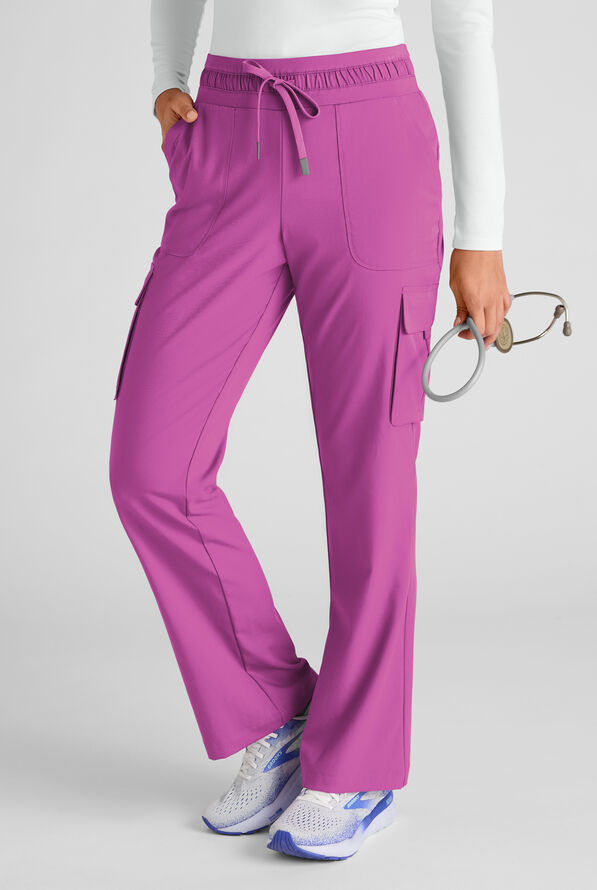 Pantalón médico Grey's Anatomy by Barco Emerge Parker STRETCH con piernas anchas estilizadas y 4 bolsillos para mujer - Mystic Orchid - 1
