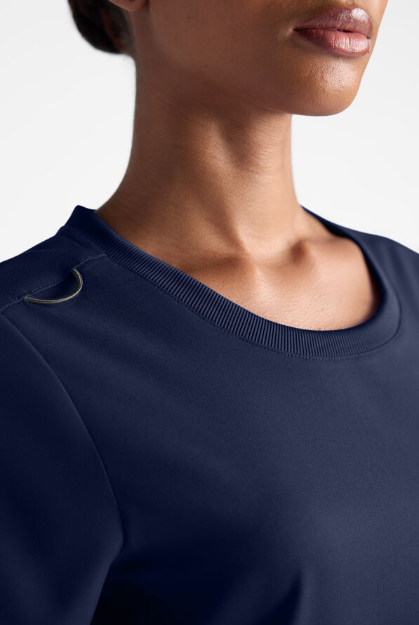 Blusa m&eacute;dica Grey's Anatomy by Barco Emerge STRETCH con cuello redondo y 1 bolsillo para mujer - Indigo - 5