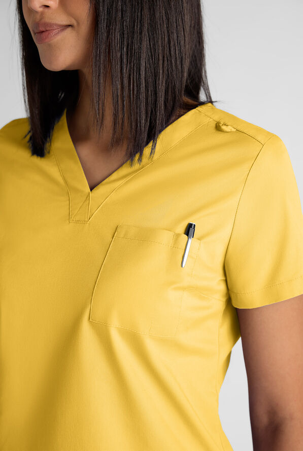 Butter-soft STRETCH Women's Scrub Set - Warm Sun - 4