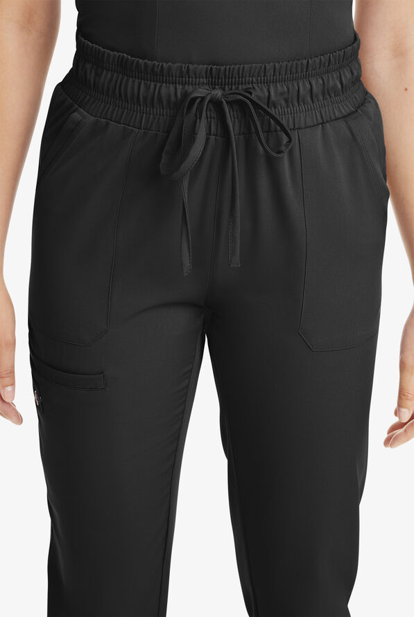 HH Works by Healing Hands Rene Women's 5-Pocket STRETCH Jogger Cargo Pants - Petite - Black - 3