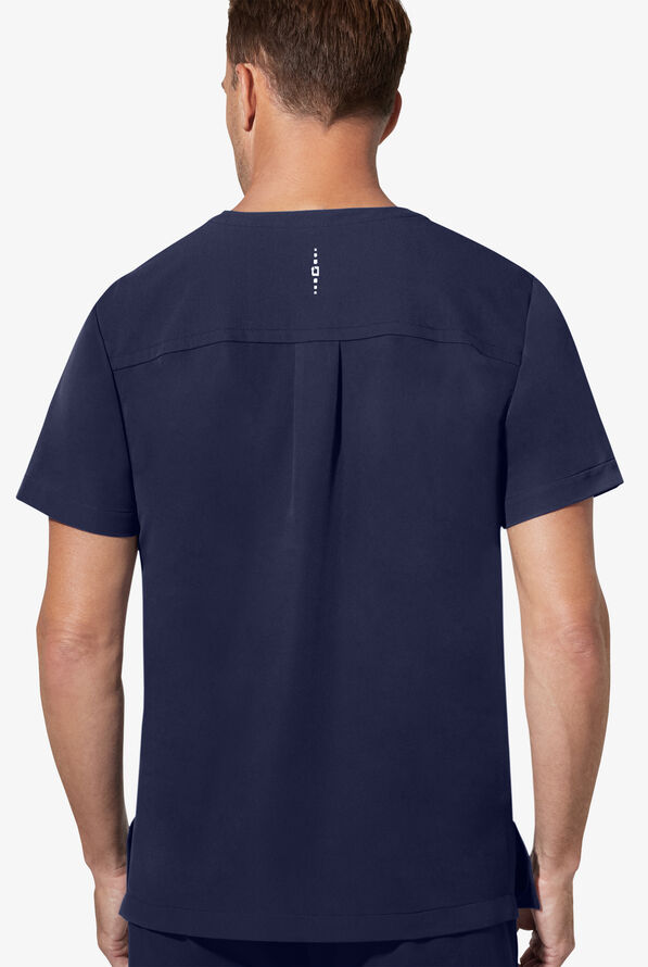 Camisa m&eacute;dica Healing Hands 360 Spencer STRETCH con cuello en V y 1 bolsillo para hombres - Navy - 3