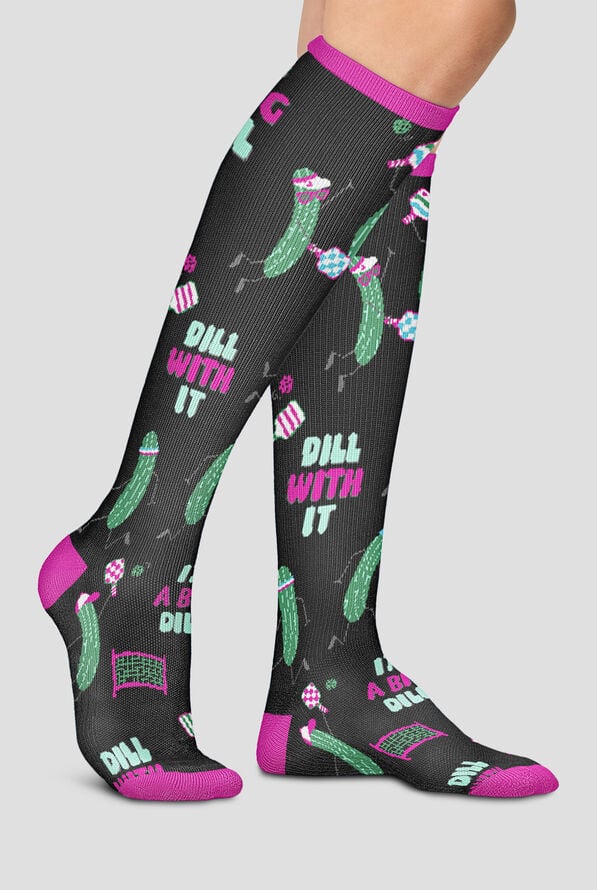 Cherokee I'm A Big Dill Women's 10-15 mmHg Light Compression Socks - null - 3