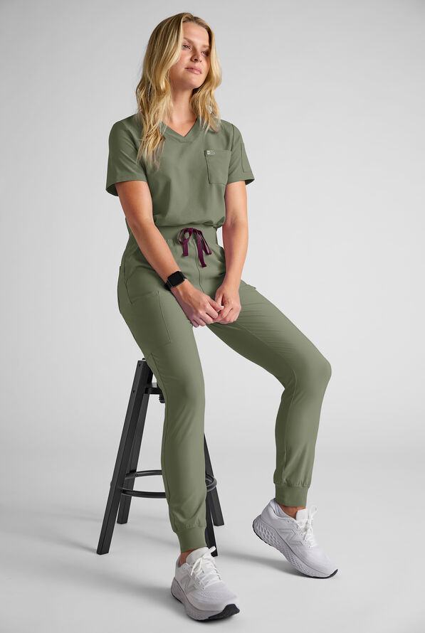 Easy STRETCH Women's Scrub Set - Olive Leaf - 2