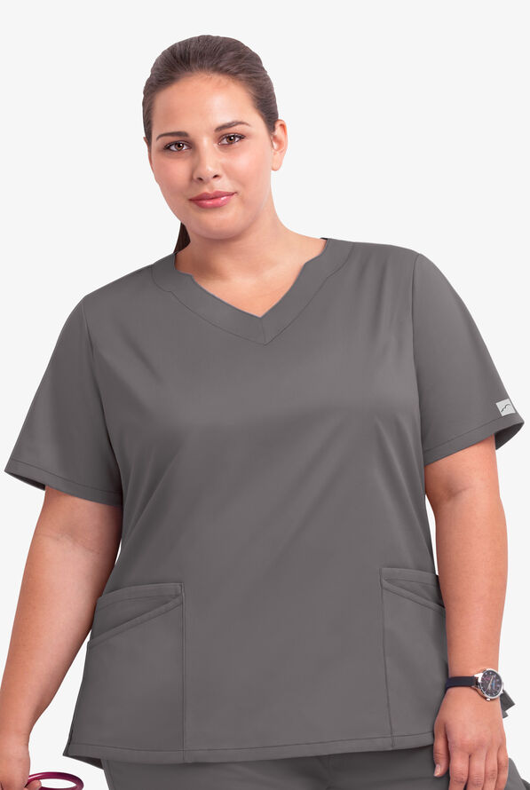 UA Butter Soft Women's Scallop Neck Top at Uniform Advantage