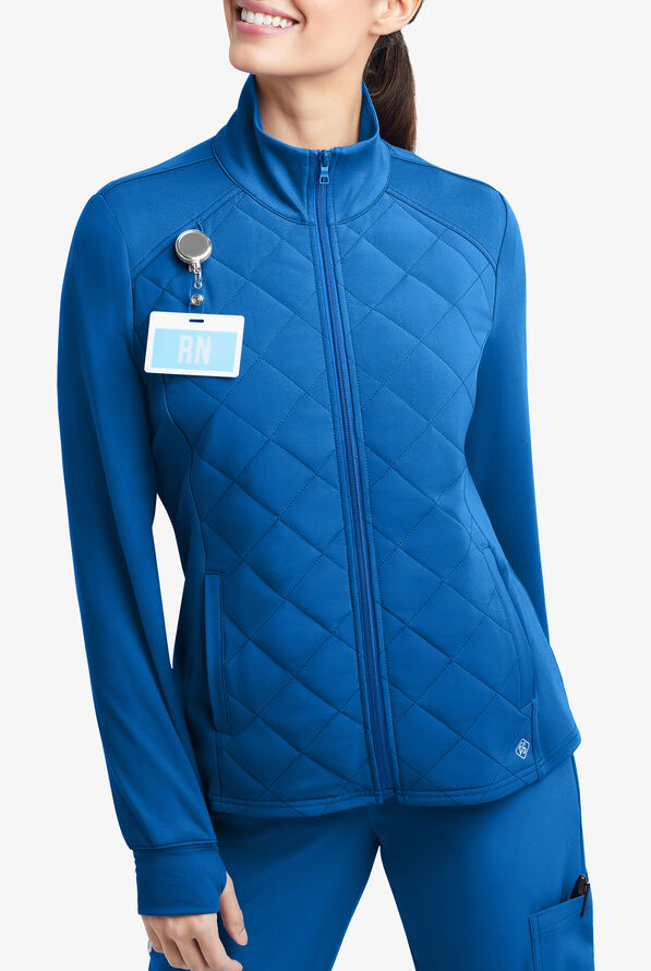 Chaqueta médica acolchada Tafford Active STRETCH Keira con mangas largas y 2 bolsillos para mujer - Royal - 1
