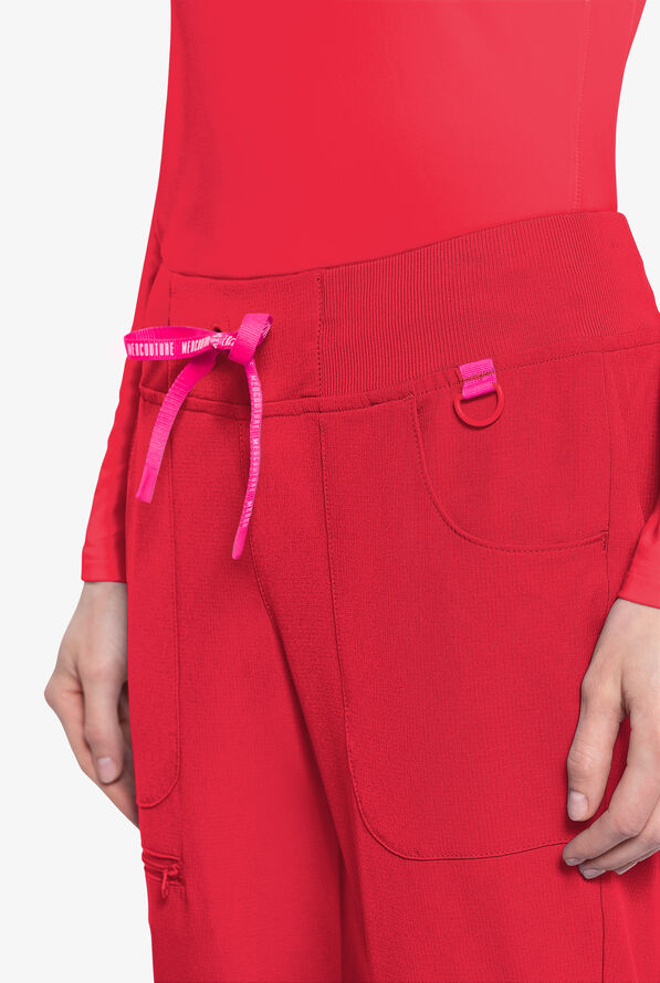 Med Couture Amp Women's 6-Pocket STRETCH Jogger Scrub Pant - Solar Flare - 3