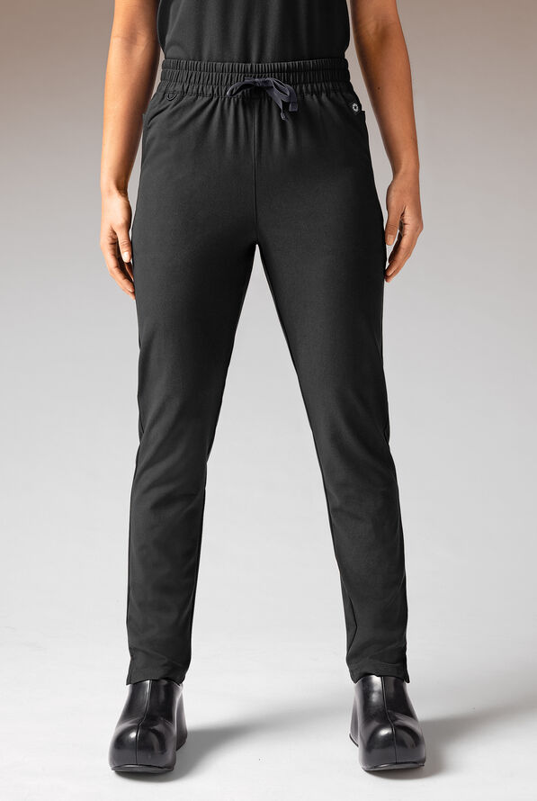 Hypothesis A-D All Duty Women’s 6-Pocket Slim Straight-Leg Scrub Pant - Jet Black - 1