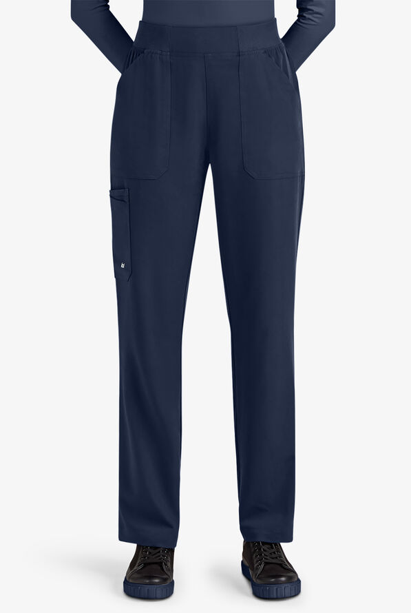 koi Next Gen Jump Start Women's 7-Pocket STRETCH Boot Cut Cargo Scrub Pants - Navy - 1