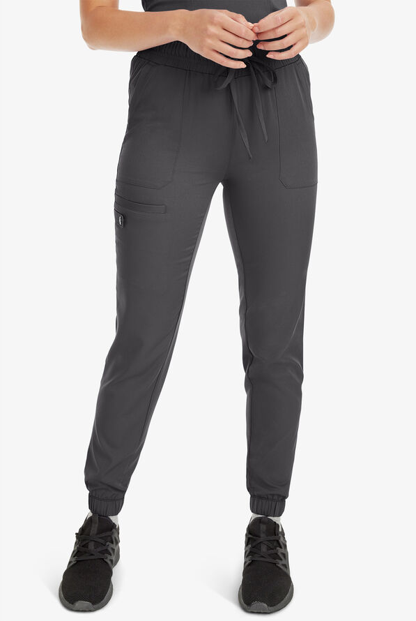 HH Works by Healing Hands Rene Women's 5-Pocket STRETCH Jogger Cargo Pants - Pewter - 1