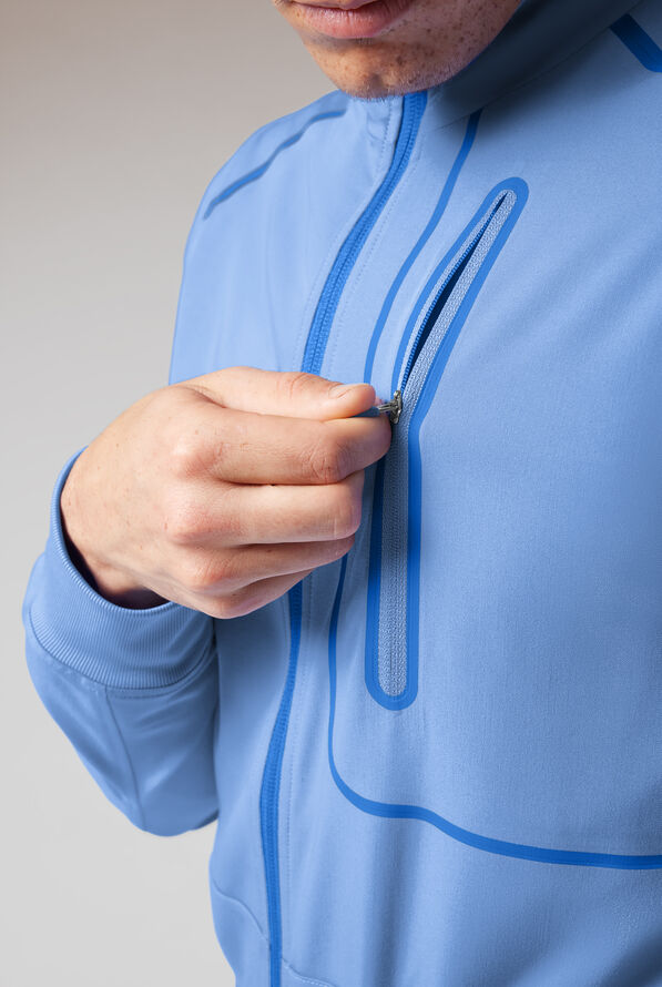 Hypothesis F-Zip Unisex Zip Front Scrub Jacket - Ceil/Royal - 4