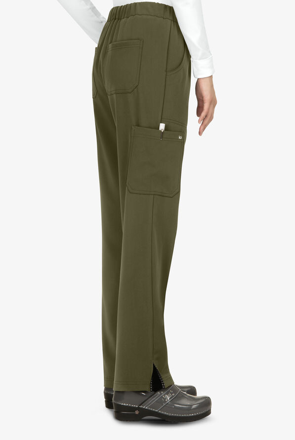 koi Next Gen Everyday Hero Women's 5-Pocket STRETCH Drawstring Cargo Scrub Pant - Olive - 2
