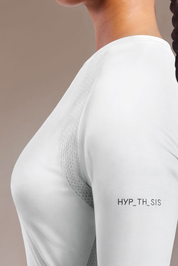 Camiseta m&eacute;dica Hypothesis Inner K Contour con mangas largas y cuello redondo para mujer - White - 5