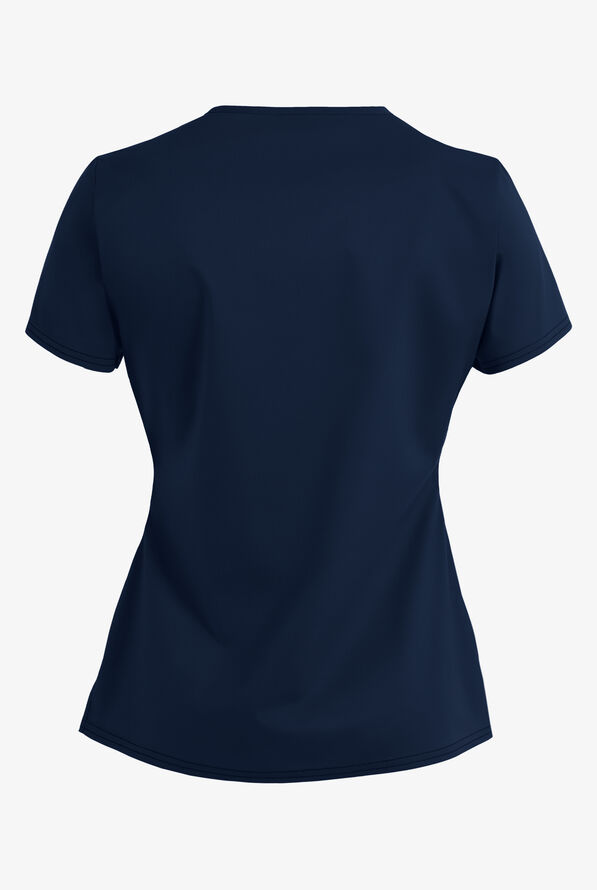 Dickies Gen Flex Women's 2-Pocket STRETCH V-Neck Scrub Top - Navy - 2