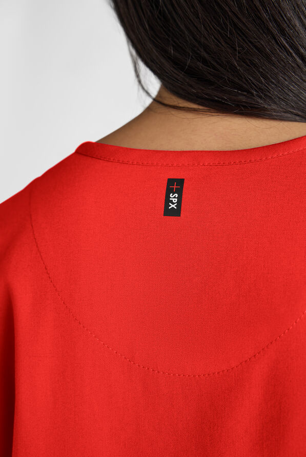 Blusa m&eacute;dica Grey's Anatomy by Barco Emerge Brylyn STRETCH con mangas dolm&aacute;n y 2 bolsillos para mujer - Sunset Orange - 6