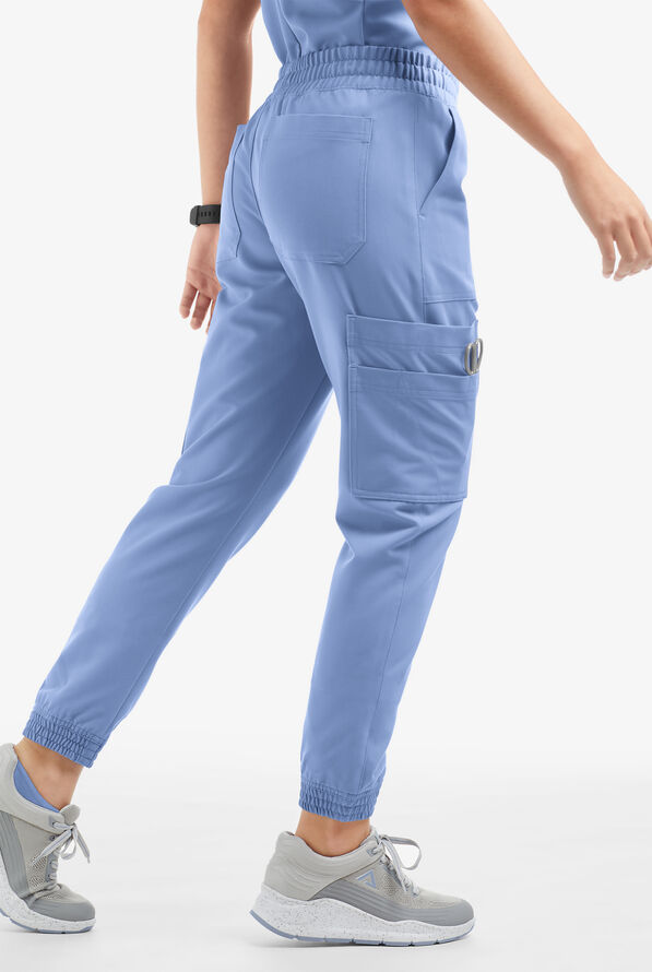 Movement by Butter-Soft Cephei Women's 11-Pocket Jogger Scrub Pants - Ceil Blue - 3