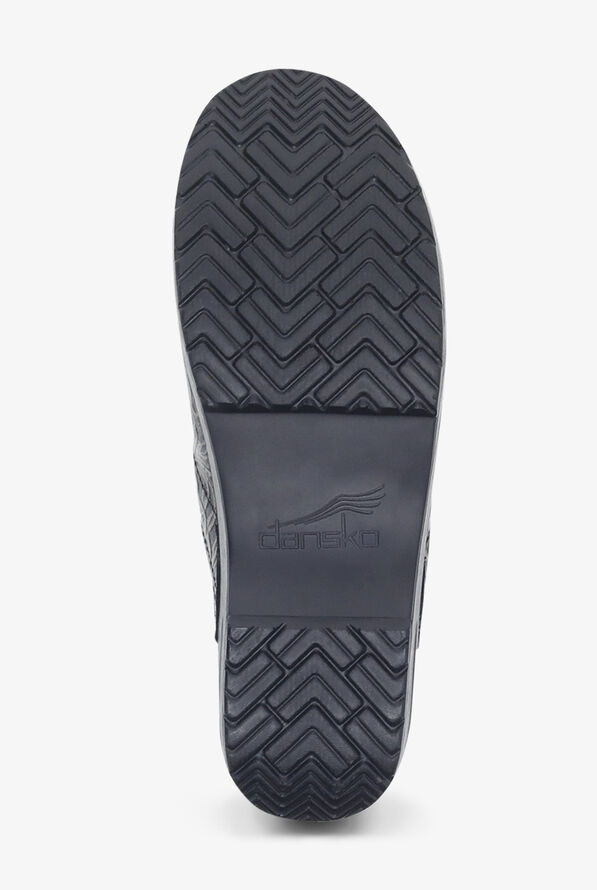 Dansko Women's Professional Black Antique Tooled Nursing Clogs - null - 6