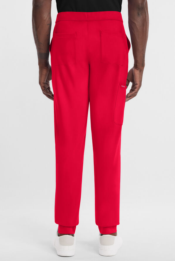 Pantal&oacute;n m&eacute;dico Cherokee Achieve STRETCH estilo jogger cargo con 5 bolsillos para hombre - Red - 4