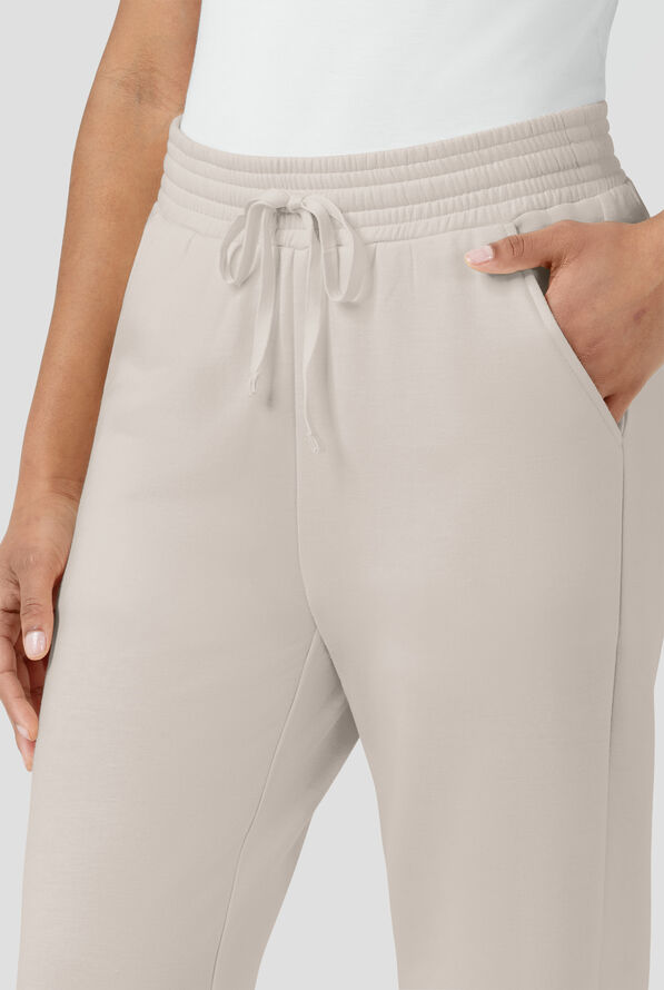 Pantalón médico Wink Unwind STRETCH de felpa con piernas anchas y 2 bolsillos para mujer - Birch - 5