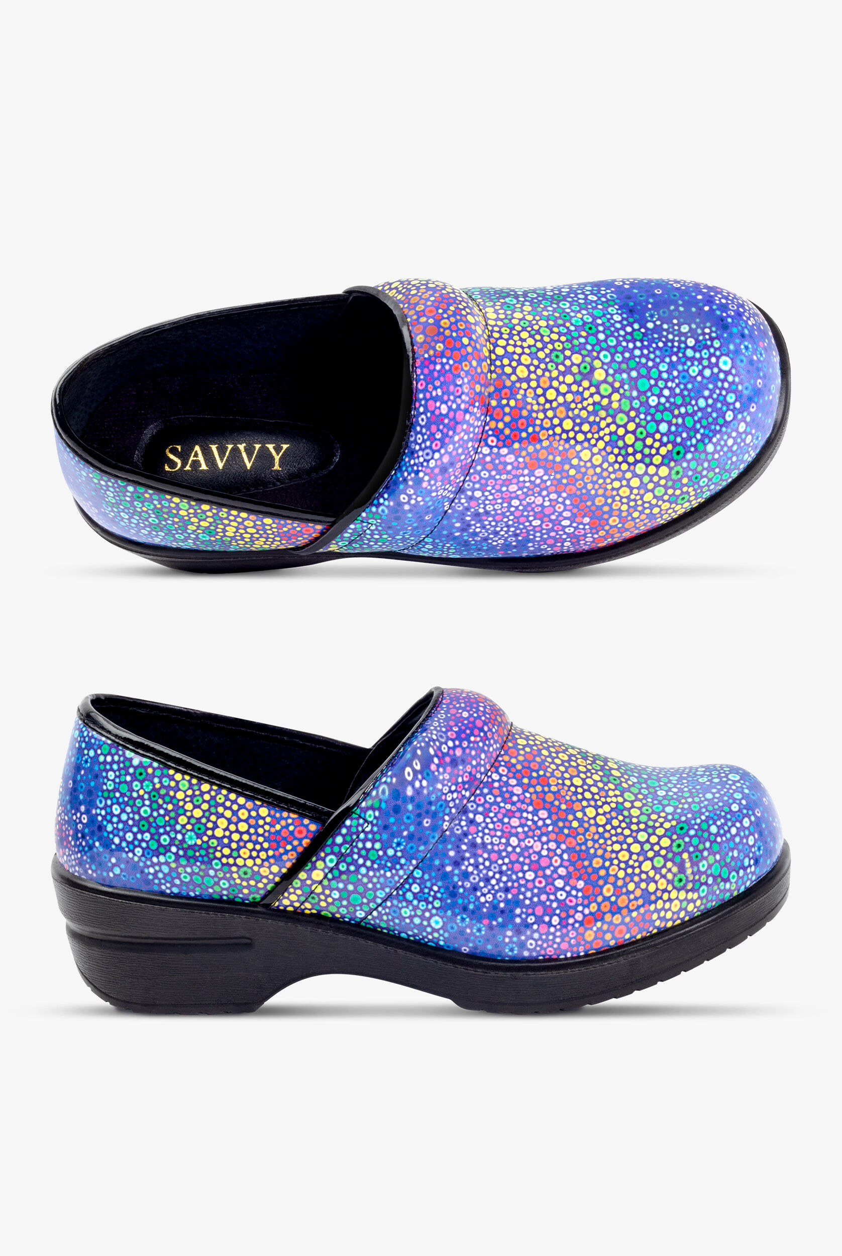 yellow nursing clogs