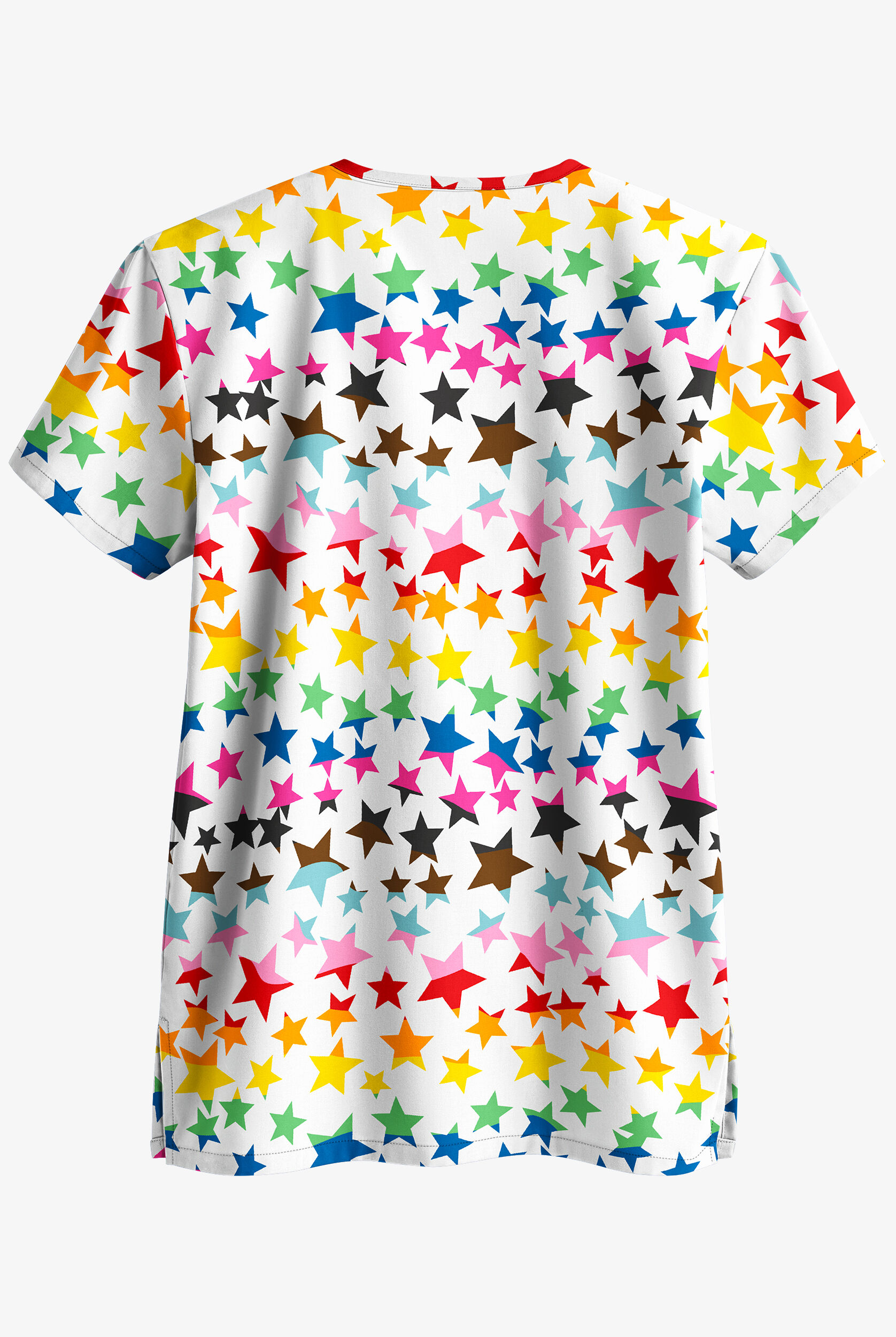 UA Butter-Soft Happy Stars White Printed 1-Pocket Top