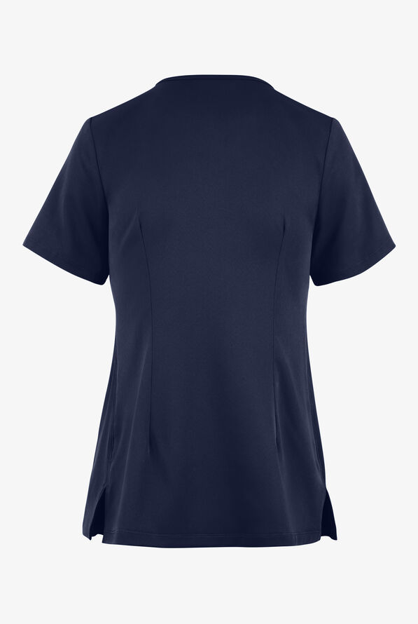 HH Works by Healing Hands Mariah 3-Pocket STRETCH  V-Neck Scrub Top - Navy - 4