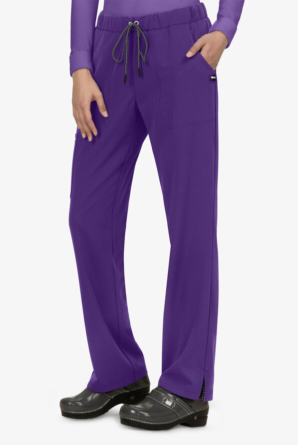 koi Next Gen Everyday Hero Women's 5-Pocket STRETCH Drawstring Cargo Scrub Pant - Grape - 1