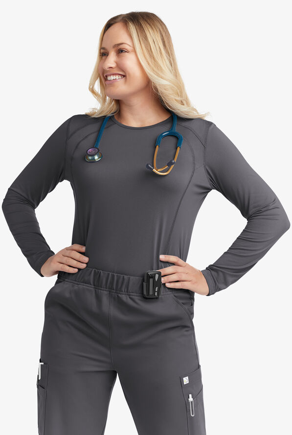 Butter-Soft Women's 13-Pocket Cargo Scrub Pants **Slightly IRREGULAR**&nbsp; - Petite - Pewter - 8