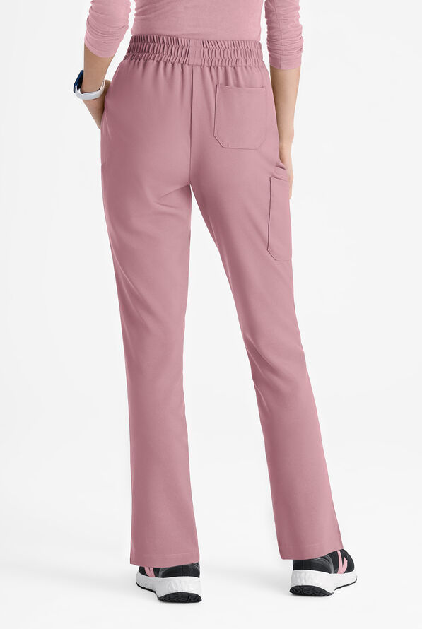 Grey's Anatomy by Barco Evolve STRETCH Cosmo Women's 6-Pocket Cargo Scrub Pants - Misty Pink - 3
