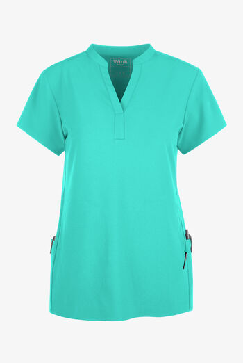 Wink Renew Women's 4-Pocket STRETCH Mandarin Collar Scrub Top