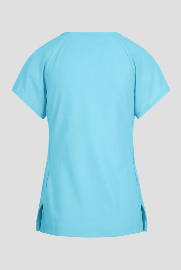 koi Lite&trade; Lilias Women's 2-Pocket Sweetheart Notch Neck Scrub Top - Sky - 5