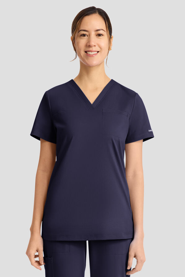Blusa m&eacute;dica Cherokee Achieve con cuello en V y 1 bolsillo para mujer - Navy - 2