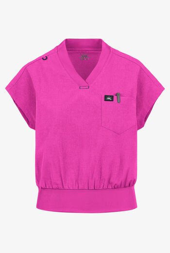 koi Solis Trinity Women's 1-Pocket STRETCH Banded Bottom Split V-Neck Scrub Top