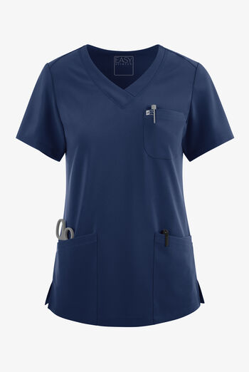 Blusa médica Easy STRETCH Tessa con cuello en V y 5 bolsillos para mujer
