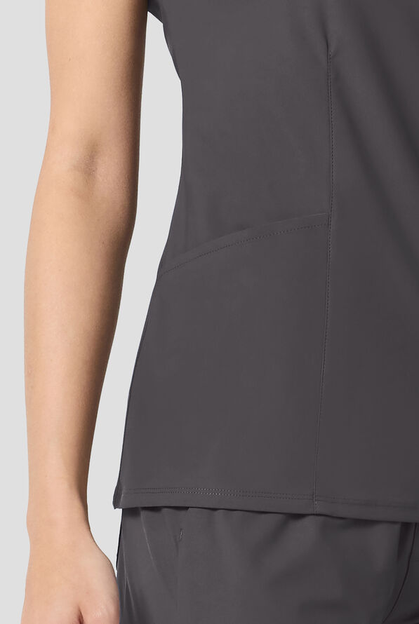 Infinity Pursuit Women's 3-Pocket STRETCH V-Neck Scrub Top - Pewter - 5